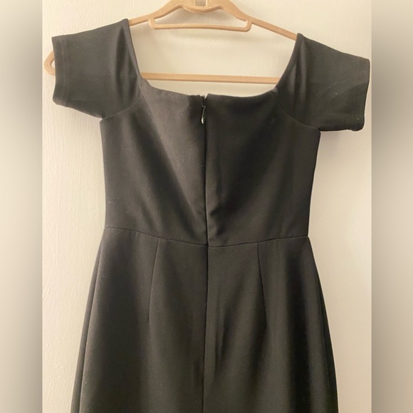 Lulu's Lynne Black Off-the-Shoulder Maxi Dress Formal Black Tie Size Small - Picture 13 of 13